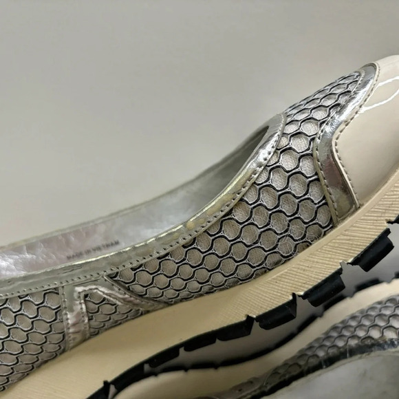 Prada Sport Ballet Shoes Trainers Metallic Mesh Patent Leather Size 36.5 Vintage - Picture 14 of 14